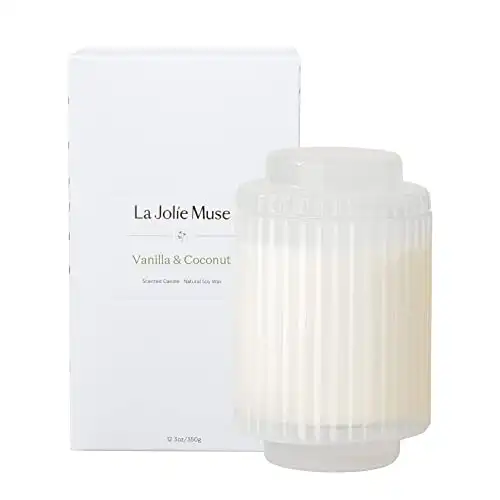 LA JOLIE MUSE Vanilla & Coconut Scented Candle