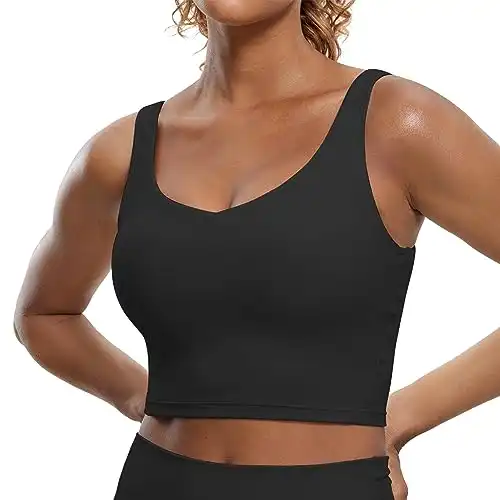 V Neck Longline Sports Bra