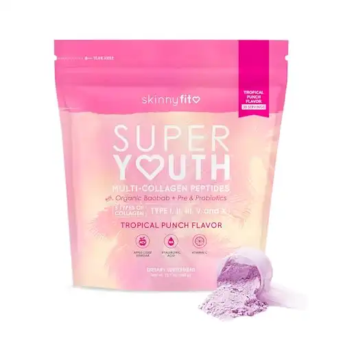 SkinnyFit Super Youth Tropical Punch Multi-Collagen Peptides + Probiotics