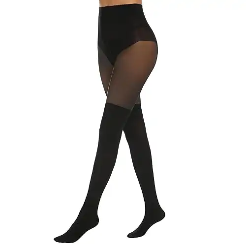 Black Opaque High Tights