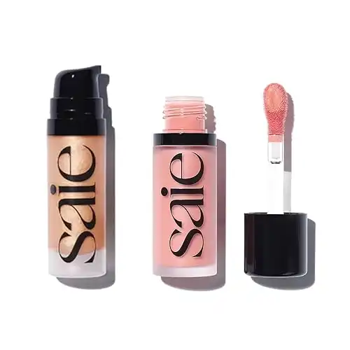 Saie Mini Glowy Super Gel llluminator & Lightweight Liquid Blush