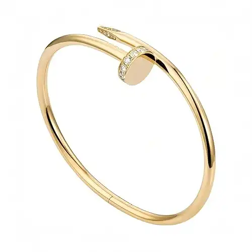 8K Gold Nail Cuff Bracelet