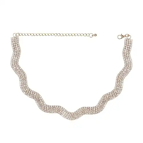 Plated Rhinestone Choker