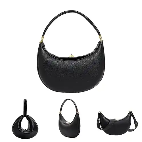 3 In 1 Leather Crescent Bag