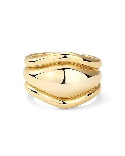 Gold Plated Chunky Stackable Rings