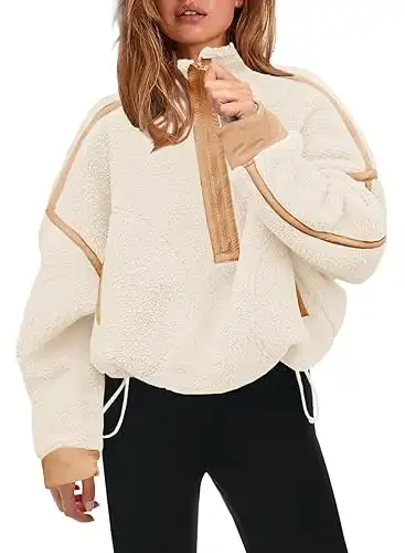 Half Zip Sherpa Fleece Pullover