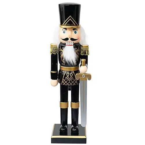 Nutcracker Soldier in Black Uniform