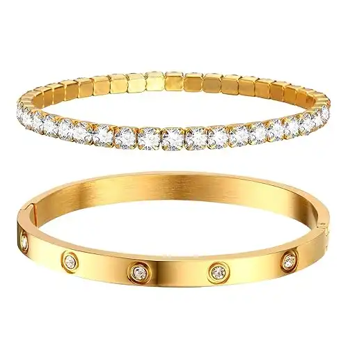 Stackable Gold Bracelets Jewelry