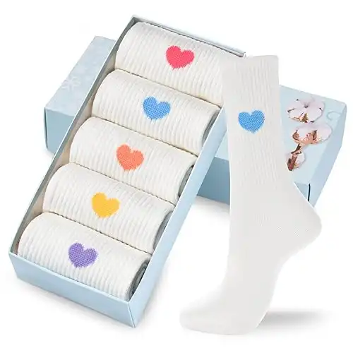 Crew Calf Cotton Socks (5Pairs Gifts Box)