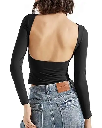 Backless Double Lined Top