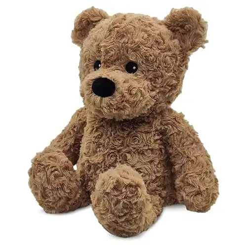 Brown Curly Bear Microwavable