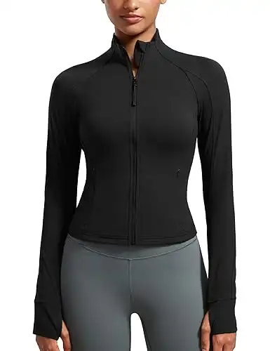 Weightless Track Athletic Full Zip Jacket with Thumb Holes