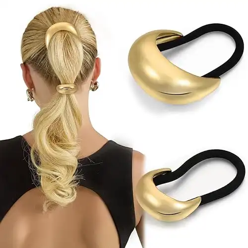 2PCS Gold Hair Ties,