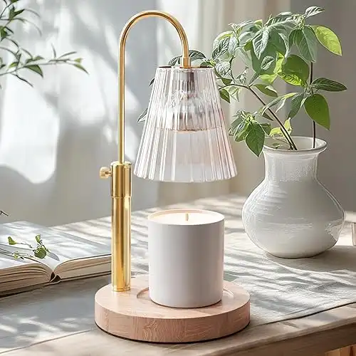 Wood Candle Warmer Lamp