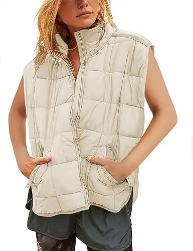 Puffer Vest Lightweight Zip Up